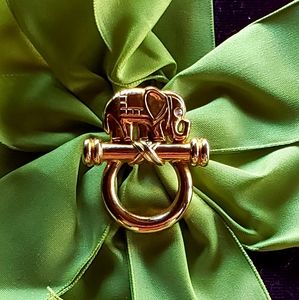 MALKA MOD DEPOSE Paris - Gold-Tone Pin Style Glasses Holder with Rhinestone VTG